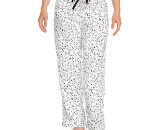Minimal Cherry Blossom Pattern Pajama Pants | Floral Lounge Wear