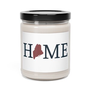 Maine Home, vela de soja perfumada, 9 oz, estado, mapa, regalo, festividad, familia, Mainer, local, Maniac, decoración, mamá, hermana, recuerdo, souvenir, favor