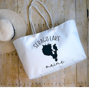 Sebago, lac, carte, week-end, sac, voyage, vacances, cadeau, maman, Maine, moi, mariage, camp, cabane, corde, vacances, plage, mariage, souvenir, amusement