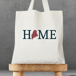 Maine State Home Cotton Canvas Tote Bag