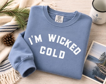 Moletom "Estou morrendo de frio", Presente engraçado do Maine, Camiseta da Nova Inglaterra, Moletom para acampamento e lago, Moletom Comfort Colors, Gola redonda aconchegante, Boston