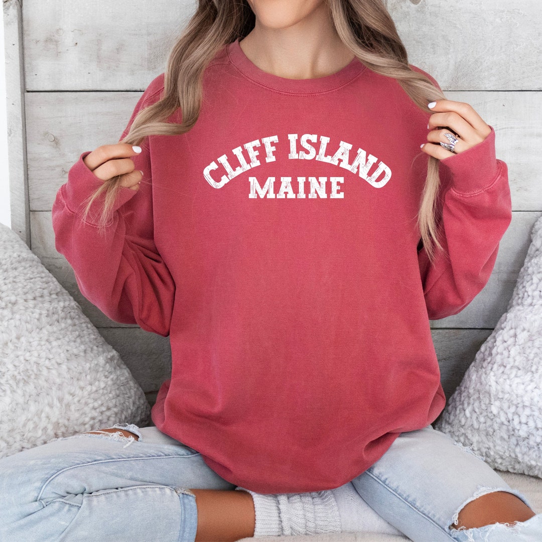 Cliff Island, Maine, Unisex Garmentdyed Sweatshirt, ME, Portland