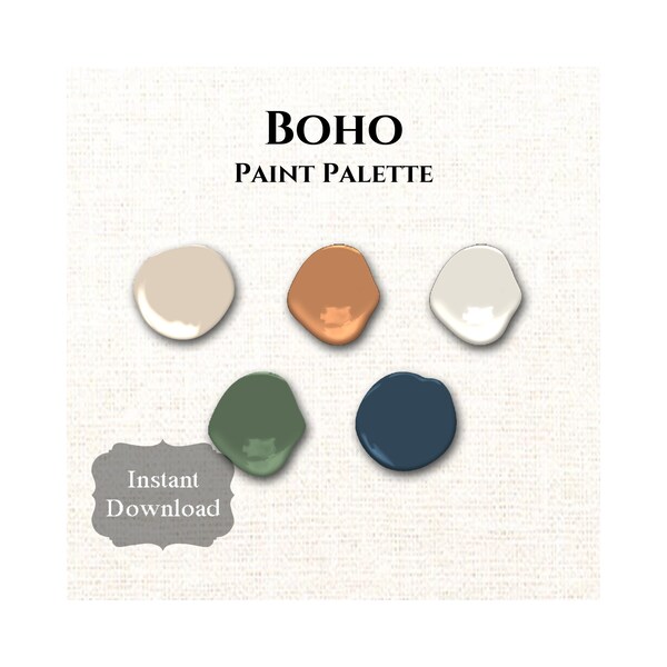 Boho Paint Color Palette Paint Scheme Earthy Sherwin Williams Warm Paint Colors Bohemian Color Scheme Natural Paint Colors House Colors