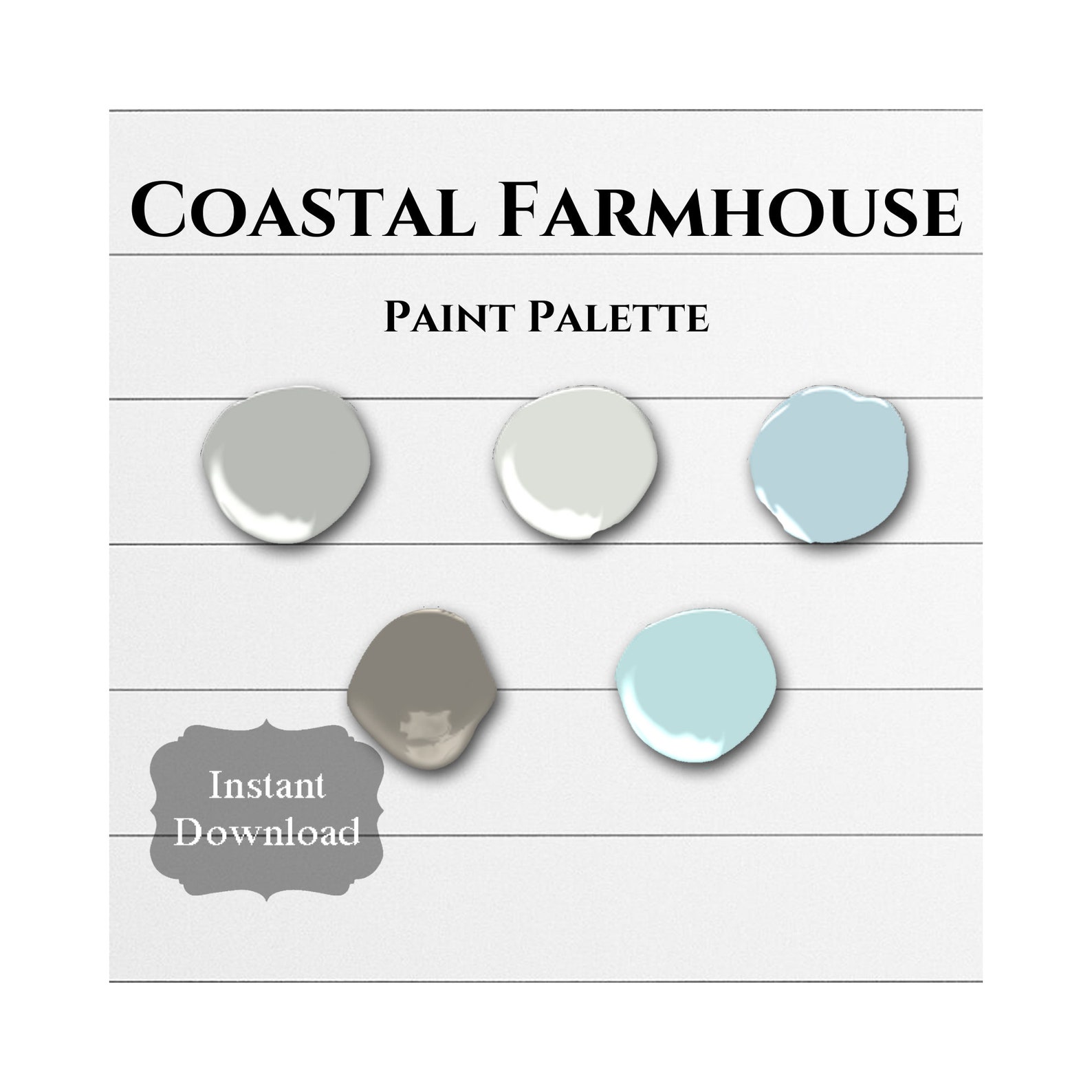 Coastal Farmhouse Paint Palette Sherwinwilliams Farmhouse Etsy
