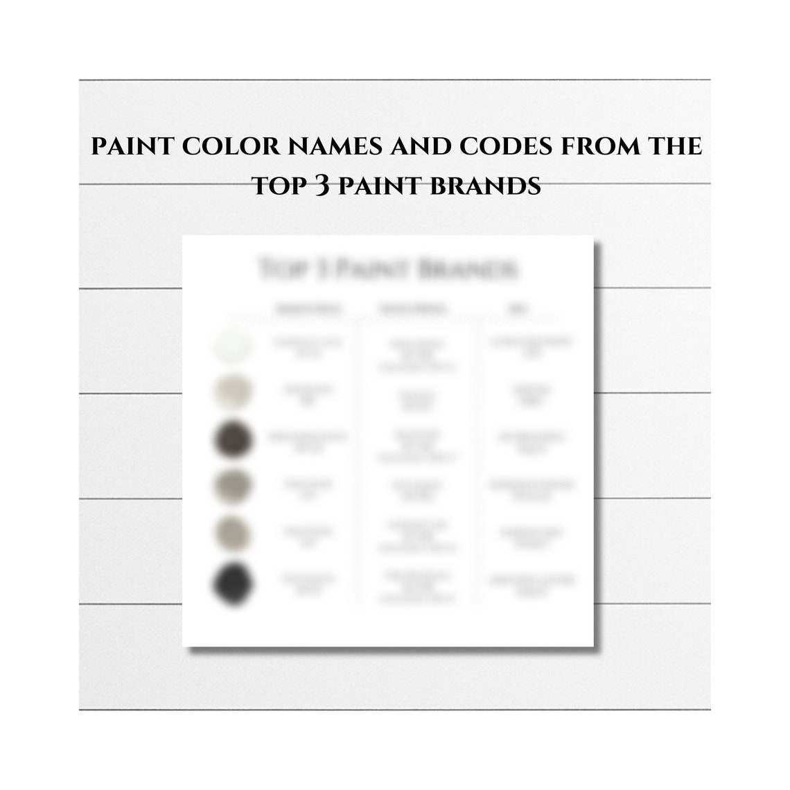 Coastal Farmhouse Paint Palette Sherwinwilliams Farmhouse Etsy