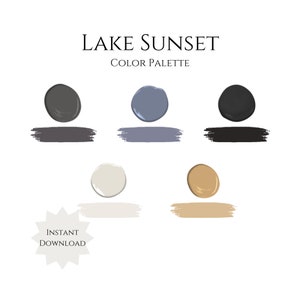 Interior Paint Palette Warm Paint Palette Beach Paint Palette Lake Side Neutral Paint Palette Whole House Paint Palette