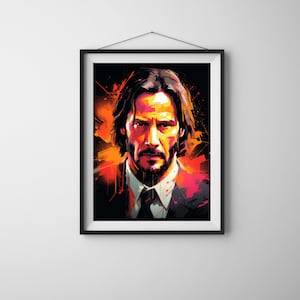 John Wick Art, Vigilante’s Aura, Abstract Digital Art Download, John Wick Wall Art, Office Decor, John Wick Gift, John Wick Printable Poster