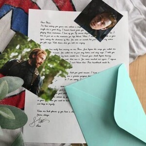 Carta de amor personalizada de Steve Rogers com adesivos