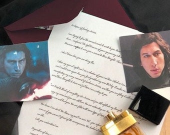 Custom Kylo Ren Love Letter with Stickers