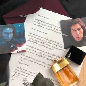 Carta de amor personalizada de Kylo Ren com adesivos