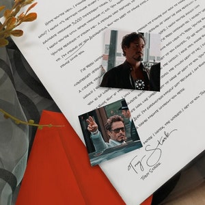 Liebesbrief Tony Stark mit Aufklebern
