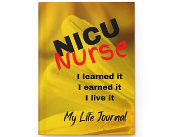 NICU Krankenschwester Gelbe Blumen Journal