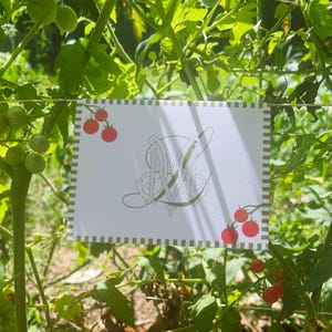 Carte de correspondance personnalisée pour les tomates