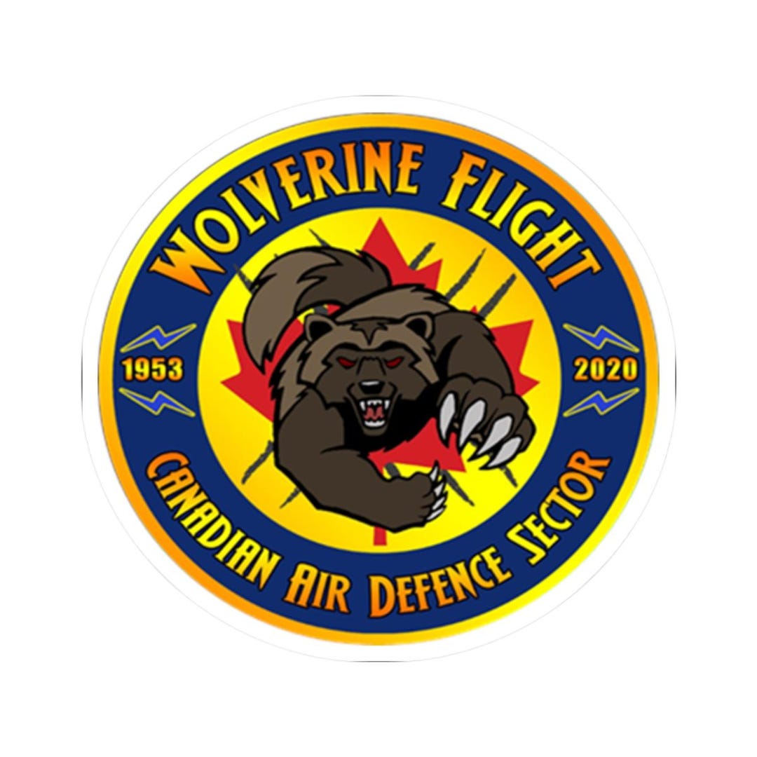 Wolverine Flight Round Logo Sticker | Canadian Air Defence Sector Kiss ...