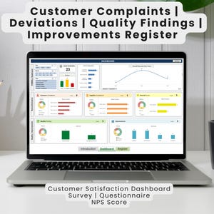 Customer Complaints | Deviations | Nonconformities | Quality Findings | Improvements Register | Dashboard