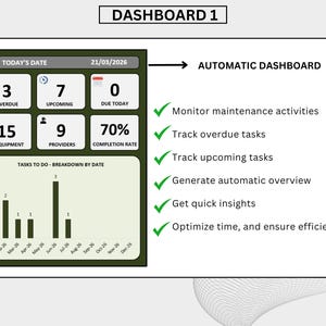 Maintenance Schedule Register Excel Template: Maintenance Planner, Maintenance Tracker, Mainteance Cost. Bônus Calibration Register Bild 4