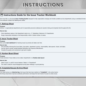 Excel Issue Tracker Template | Project Issue Log | Problem Tracking ...