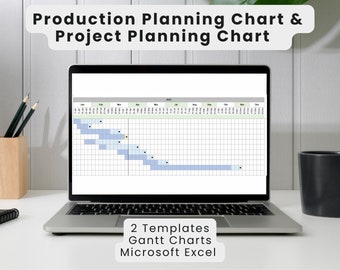 Production Planning Chart | Project Planning Chart | Gantt Charts | Project Management | Excel