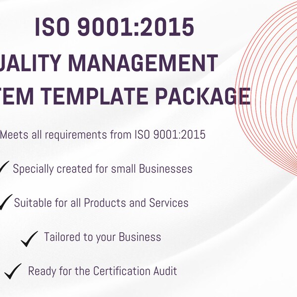 ISO 9001 | Template Package | Quality Management System | All-In-One Solution | Certification