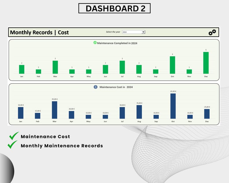 Maintenance Schedule Register Excel Template: Maintenance Planner, Maintenance Tracker, Mainteance Cost. Bônus Calibration Register Bild 7