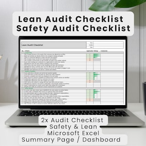 Lean & Safety Audit Checklist | Template | Dashboard | Scoring | Excel | Template