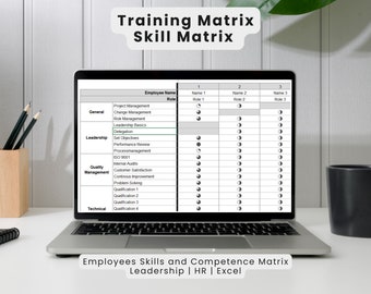 Training Matrix | Skill Matrix | Register | Competencies | Leadership | Excel