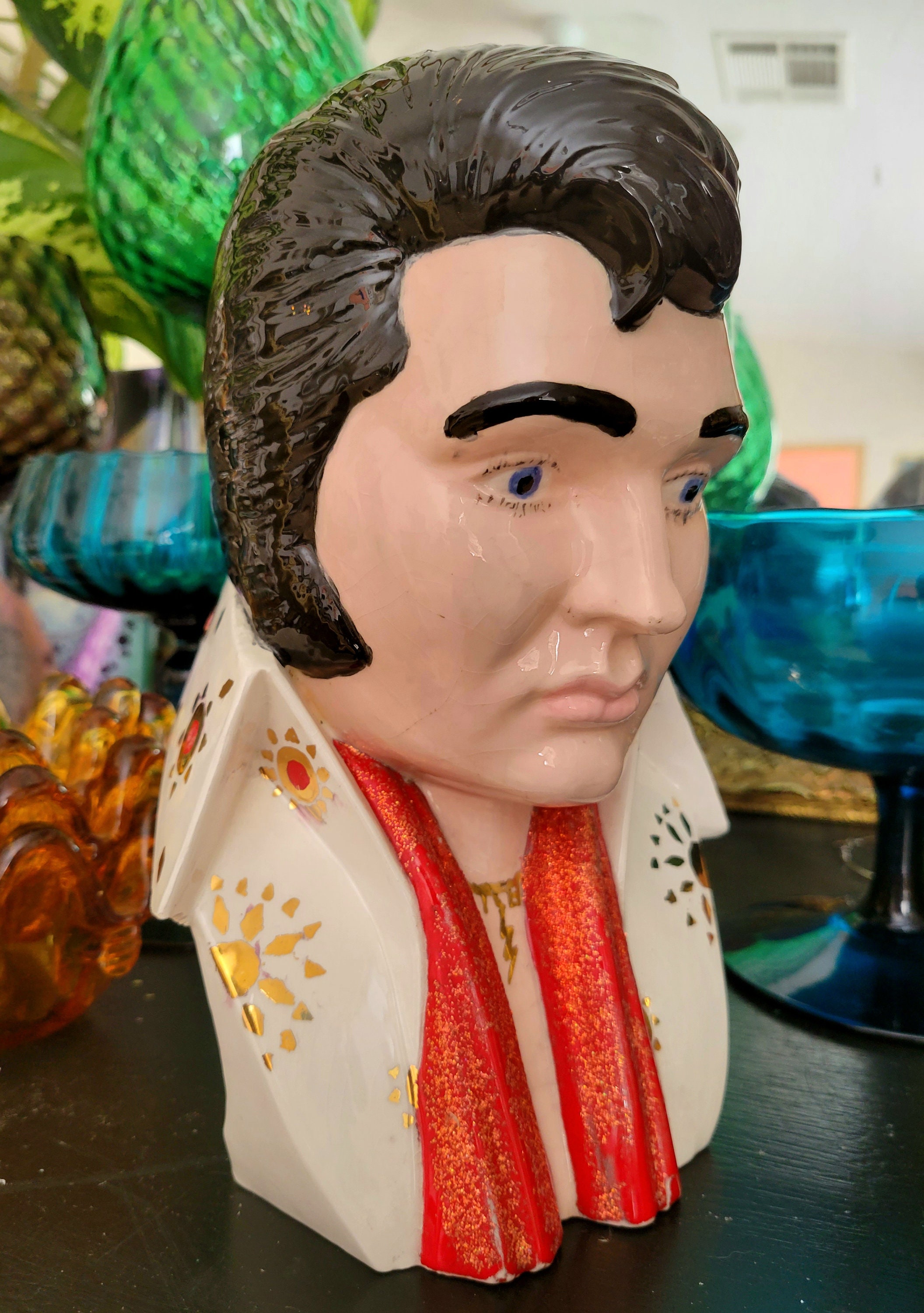 1970s RARE Elvis Ceramic Bust Etsy