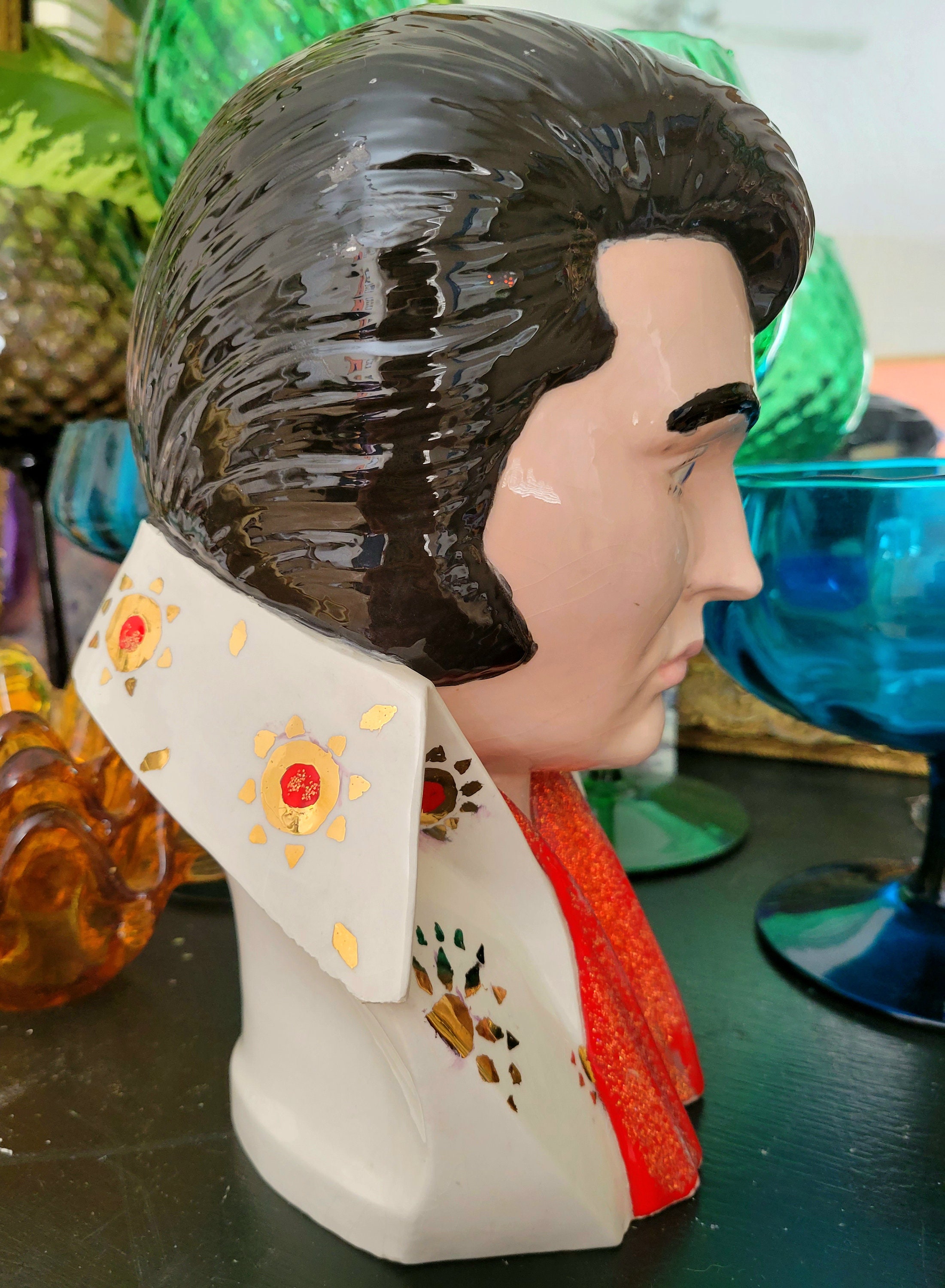 1970s RARE Elvis Ceramic Bust Etsy