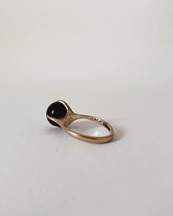 Statement Sphere Black Onyx Ring In 9ct Gold - image 7