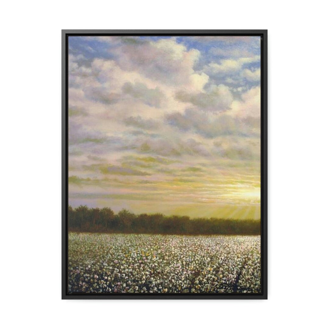 Cotton Field Art Landscape Art Cotton Canvas Art Wall Decor Etsy