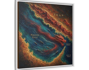Strait of Hormuz Biblical Leviathan Canvas Print | Persian Gulf Maritime Corridor | International Affairs Wall Art