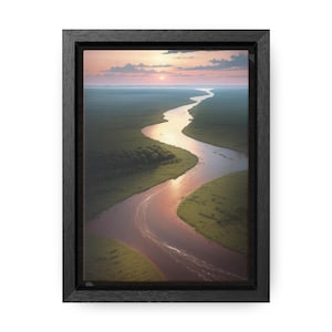 Lienzo del Delta del Río Misisipi, Arte Paisajístico de los Humedales del Sur, Decoración Natural Escénica para Entusiastas de las Actividades al Aire Libre