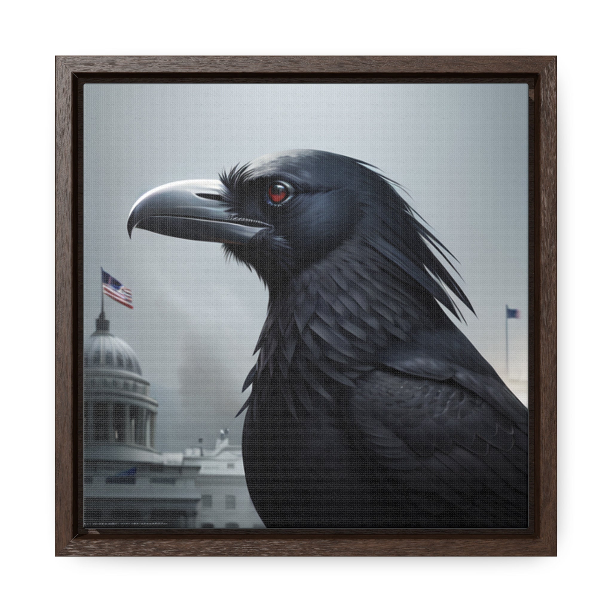 Raven Black Bird Superstition Wall Art Canvas Print Framed, Home Decor