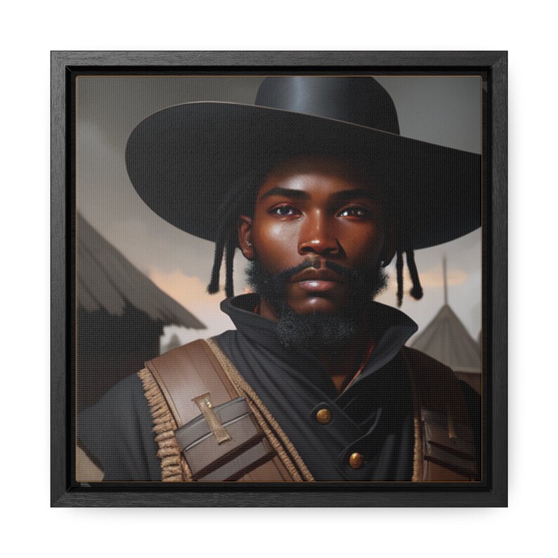 Civil War Black Union Soldier Wall Art Canvas Print, Home Decor