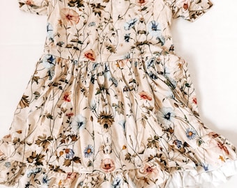 September Birthmonth bamboo twirl dress with and without snaps