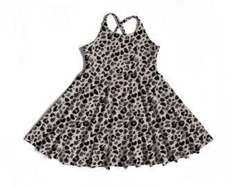 PREVENTA Vestido sin mangas acampanado de bambú con estampado de leopardo