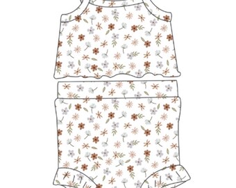 REP PREORDER Ditsy Floral bamboo Summer Bummie set