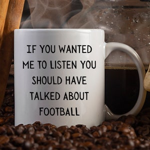 Football Fan Mug, Funny Footy Mug, Gift for Dad, Coach Gift Idea - Rugby League Mug, Sports Lover Drinkware, Soccer Coach Gift, Rugby Union