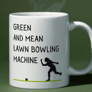 Grappige bowlingmok: groene en gemene keramische beker