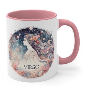 12 Astrology Sign Mugs in 4 Colors - Zodiac Mugs -Celestial Mugs, Custom Zodiac Accent Mug – Star Sign Gift – Horoscope Mug – Personalized