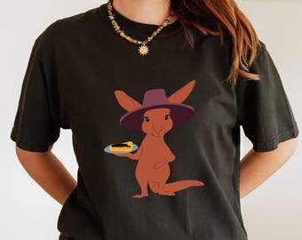 Camiseta con gráfico de canguro divertido: Aussie Wildlife Tee