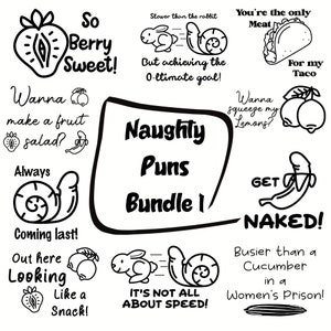 Freches Wortspiel SVG-Bundle, Erwachsenen Humor Designs, freche Sprüche, digitale Downloads