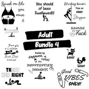 Adult SVG bundle 4. Sarcastic bundle. Sassy bundle. Swear/cuss word bundle. Craft designs.