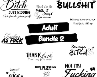 Paquete SVG sarcástico: Diseños de manualidades con humor para adultos (descarga digital)
