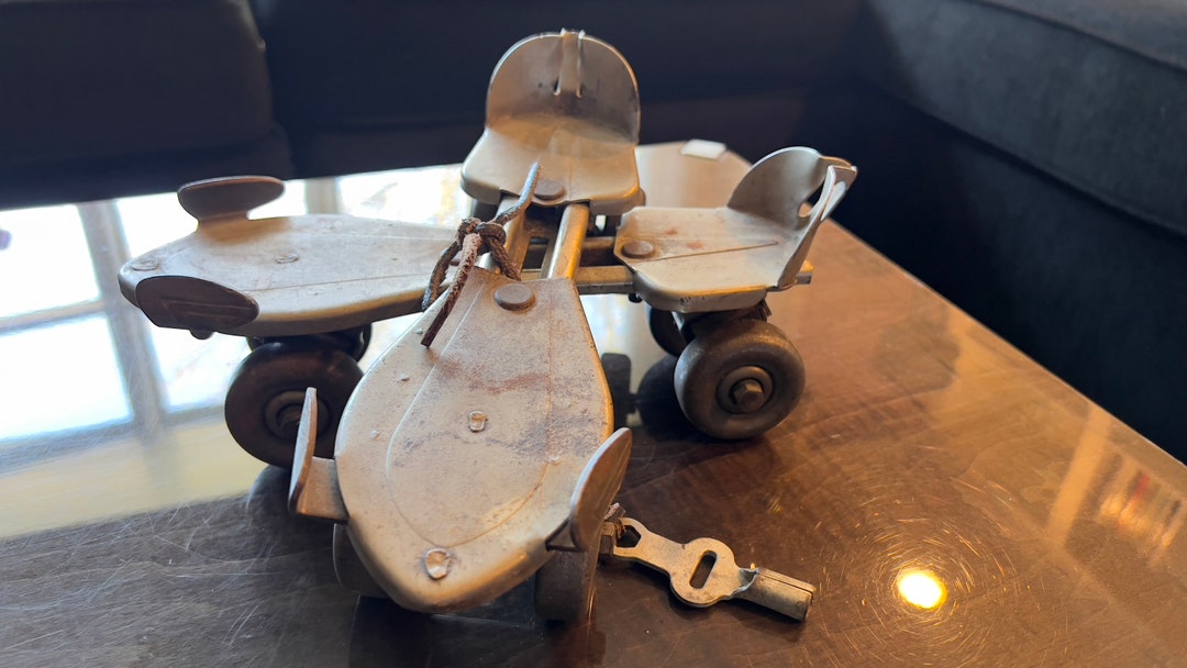 Vintage Steel Roller Skates & Key Etsy
