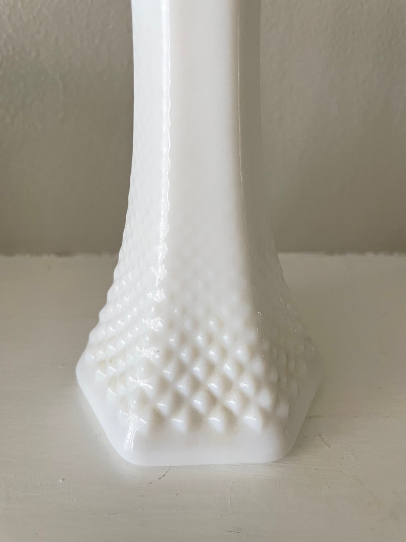 Vintage E.O. Brody Milk Glass Bud Vase Etsy