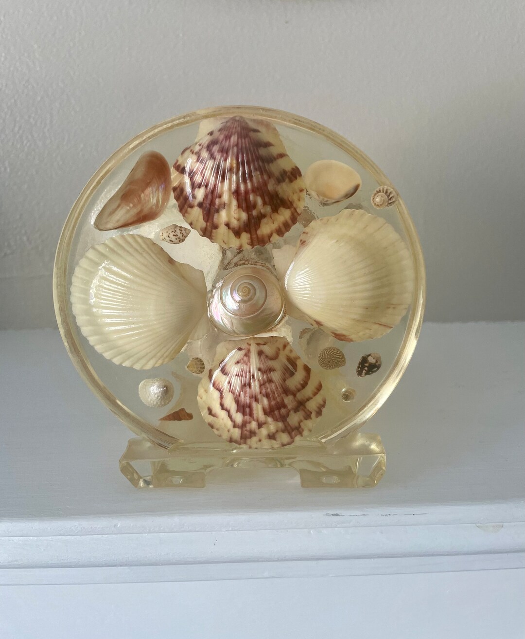 Vintage Lucite Shell Napkin Holder 1970s Etsy
