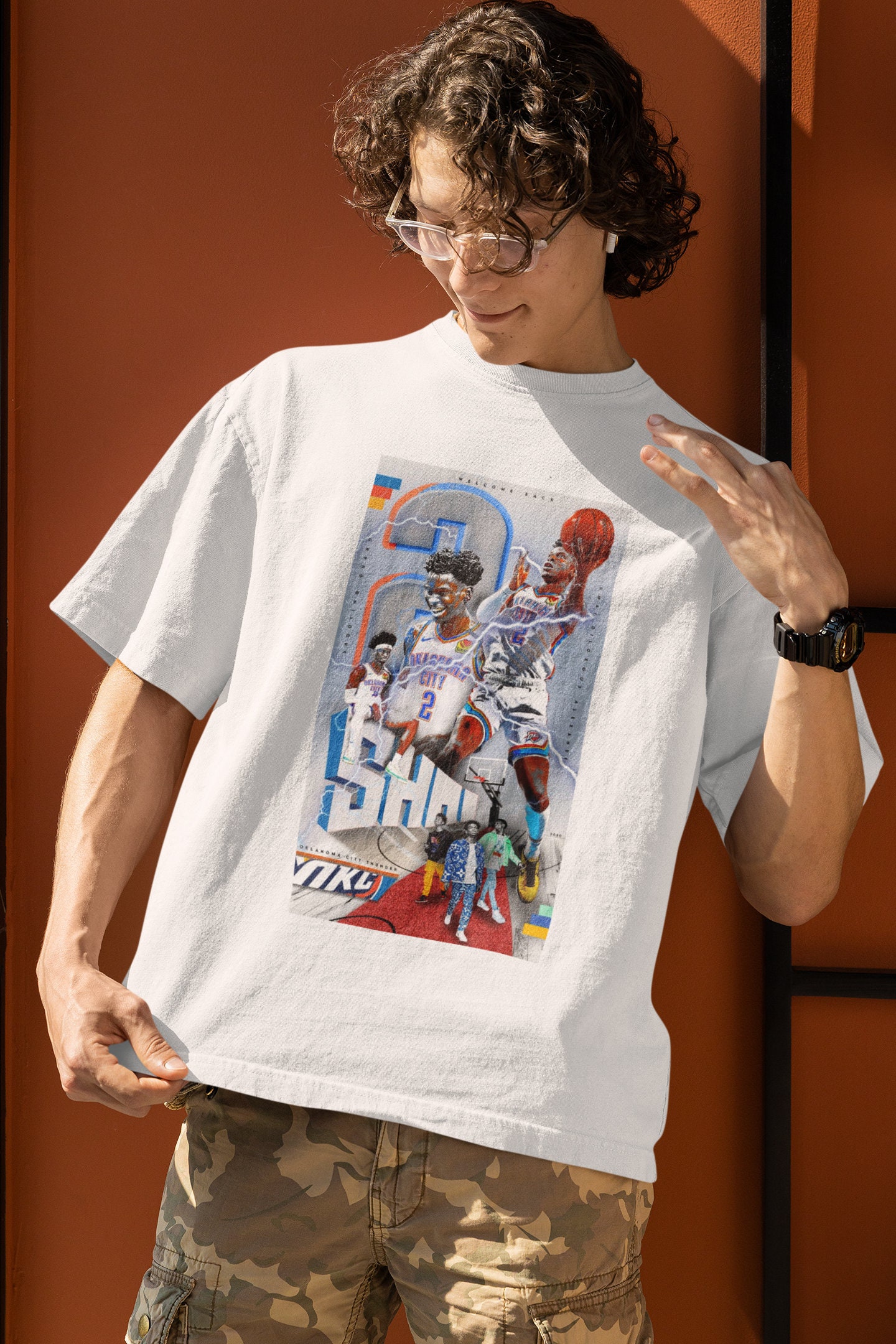 Shai Gilgeous-Alexander Oklahoma City Thunder NBA Team God Of Thunder All  Over Print Shirt - Binteez