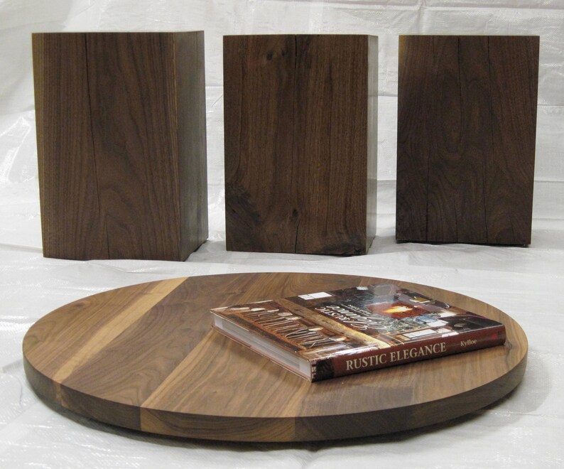 Round Walnut Table Tops, Ready to Use, Build Your Own Table 36 Inch