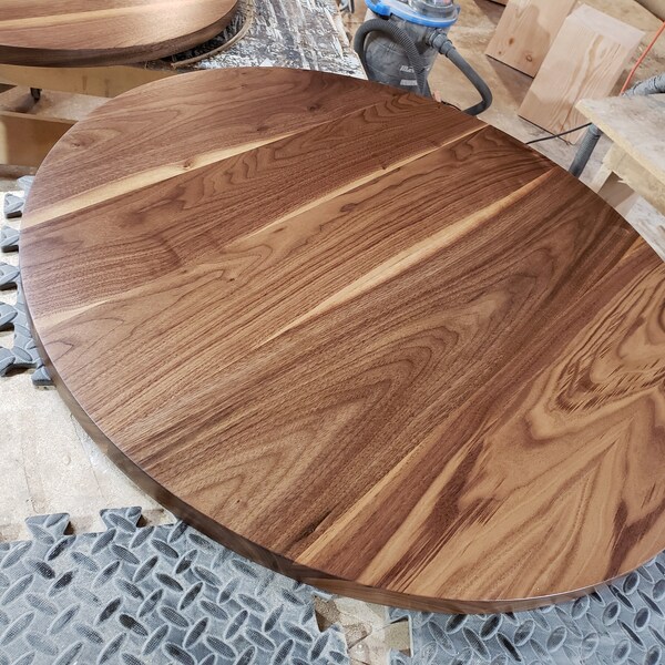 Round walnut table tops, ready to use, build your own table 36 inch diameter